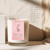 Modern Pink Rustic Label 長方形シール