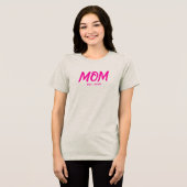 Modern Pink Script Established Mom  トライブレンドＴシャツ (正面全面)