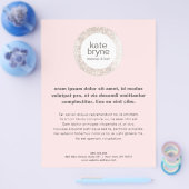 Modern Pink Silver Sequins Hair Salon チラシ (シングル)