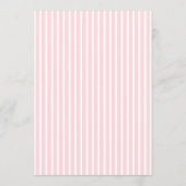 Modern Pink Striped Bridal Shower 招待状 (裏面)