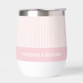 Modern Pink Striped Wedding (左面)