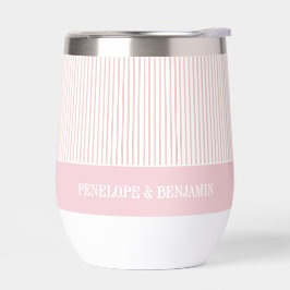 Modern Pink Striped Wedding