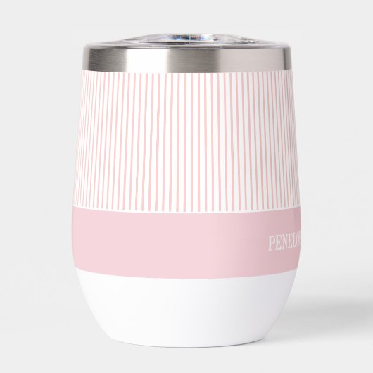 Modern Pink Striped Wedding (正面)