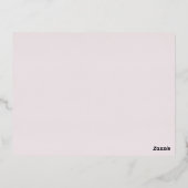 Modern Pink Stripes Elegant Wedding Foil RSVP Card 箔招待状ポストカード (裏面)
