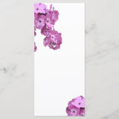 Modern Pink Summer Floral Wedding Menu Card メニュー (裏面)