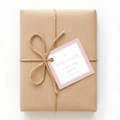 Modern Pink Thank You Girl Baptism フェイバータグ