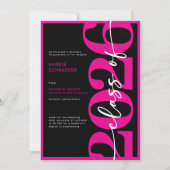 Modern Pink Typography Graduation Announcement 招待状 (正面)