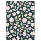 Modern Pink Wildflowers Pattern クリップボード (裏面)