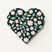 Modern Pink Wildflowers Pattern ノートブック (裏面)