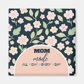 Modern Pink Wildflowers Pattern マグネット (正面)