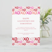 Modern Pink XOXO Best Friend  Bff Galentine's Day シーズンカード (スタンド正面)
