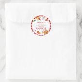 Modern Pizza Thank You Birthday ラウンドシール (バッグ)