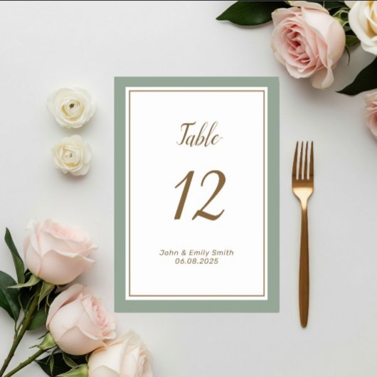 Modern Place Card Holder – Elegant Wedding Table テーブルナンバー
