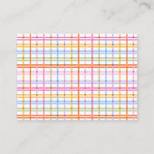 Modern Plaid Colorful Rainbow Diaper Raffle  エンクロージャーカード (裏面)