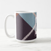 Modern Plaid Rustic Photo Christmas coffee mug コーヒーマグカップ (左)