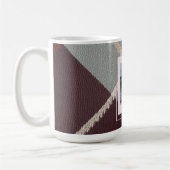 Modern Plaid Rustic Photo Christmas coffee mug コーヒーマグカップ (左)