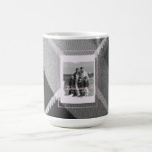 Modern Plaid Rustic Photo Christmas mug コーヒーマグカップ (中央)