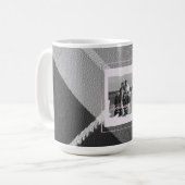 Modern Plaid Rustic Photo Christmas mug コーヒーマグカップ (正面左)
