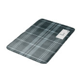 Modern Plaid Storm Gray Bath Mat バスマット (アングル)