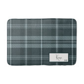 Modern Plaid Storm Gray Bath Mat バスマット (正面)