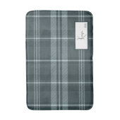 Modern Plaid Storm Gray Bath Mat バスマット (正面縦)