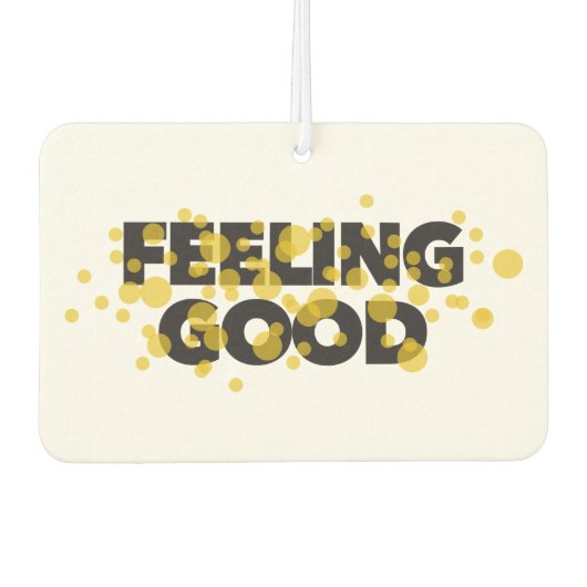 Modern, playful, cheerful design of Feeling Good カーエアーフレッシュナー (正面)