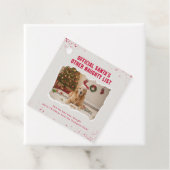 Modern Playful Funny Dog Christmas Present  フェイバータグ (インサイチュ)