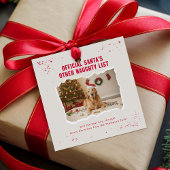 Modern Playful Funny Dog Christmas Present フェイバータグ