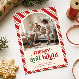Modern Playful Funny Family Kids Photo Christmas シーズンカード