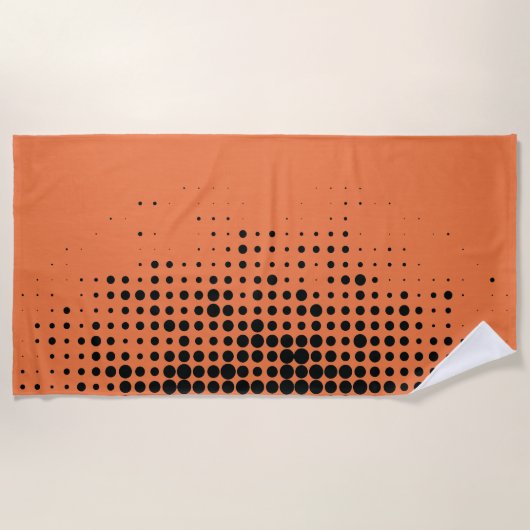 Modern, playful, urban geometric circle pattern ビーチタオル (正面)