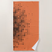 Modern, playful, urban geometric circle pattern ビーチタオル (正面)