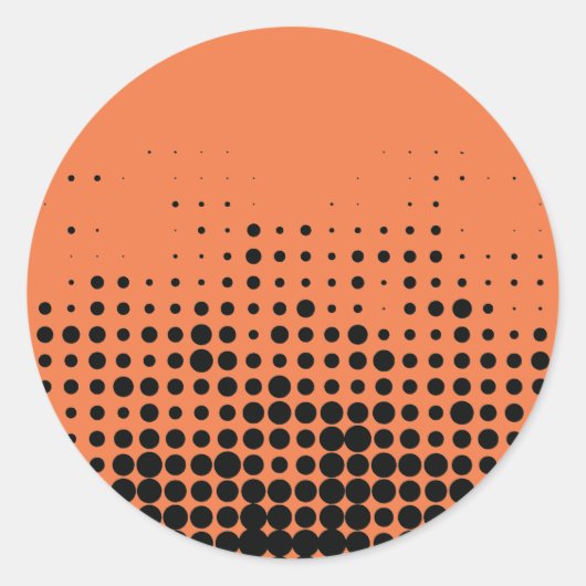 Modern, playful, urban geometric circle pattern ラウンドシール (正面)