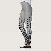 Modern, playful, urban geometric circle pattern レギンス (左)