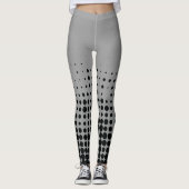 Modern, playful, urban geometric circle pattern レギンス (正面)