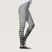 Modern, playful, urban geometric circle pattern レギンス (右)
