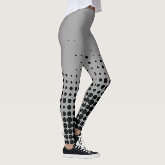 Modern, playful, urban geometric circle pattern レギンス (右)