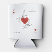 Modern Playing Card Casino Vegas Wedding Favor 缶クーラー (正面)
