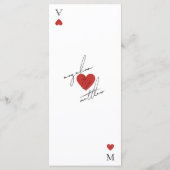 Modern Playing Card Casino Vegas Wedding Menu メニュー (裏面)