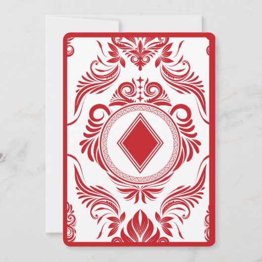 Modern Playing Card Playing Card 30th Birthday 招待状 (裏面)