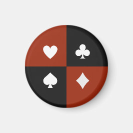 Modern Playing Card Suit Poker & Bridge gift マグネット