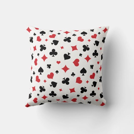 Modern Playing Card Suits Pattern クッション (裏面)