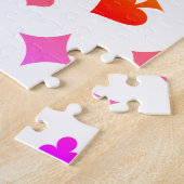 Modern Playing Card Suits Pattern ジグソーパズル (側面)