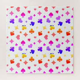 Modern Playing Card Suits Pattern ジグソーパズル