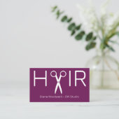 Modern Plum Hairdresser Flat Loyalty Card ロイヤリティカード (スタンド正面)
