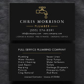 Modern Plumber Black Gold Minimalist 名刺