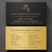 Modern Plumber Metallic Black & Gold 名刺