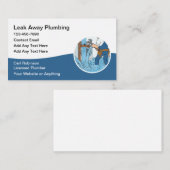 Modern Plumbing Plumber Service Business Cards 名刺 (正面/裏面)