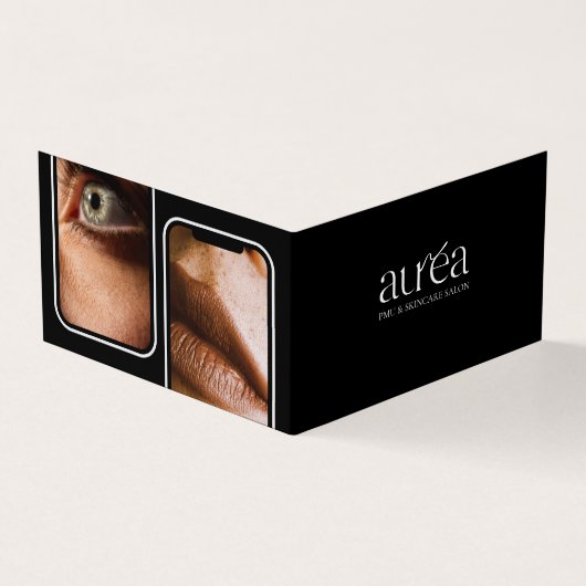 Modern PMU Cosmetic Salon Loyalty Folded Card 名刺 (外部)