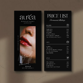 Modern PMU Cosmetic Salon Service Price List ラックカード