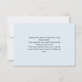 Modern Polar Bear Winter Baby Boy Shower サンキューカード (裏面)